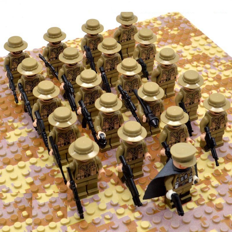 WW2 UK England Army Infantry Soldiers Custom Minifigures Block Figures Set B2108UK