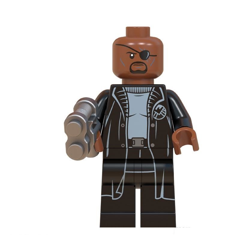 Spider-Man Nick Fury Block Figure Minifigure Custom DIY Lego Compatible Toy WM709