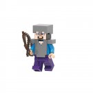 Steve with Iron Armor Minifigure Custom Block Figure Lego Compatible Action Figure XH1570
