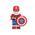 Christmas Captain America Minifigure Custom Block Figure Lego Compatible Toy XH1407