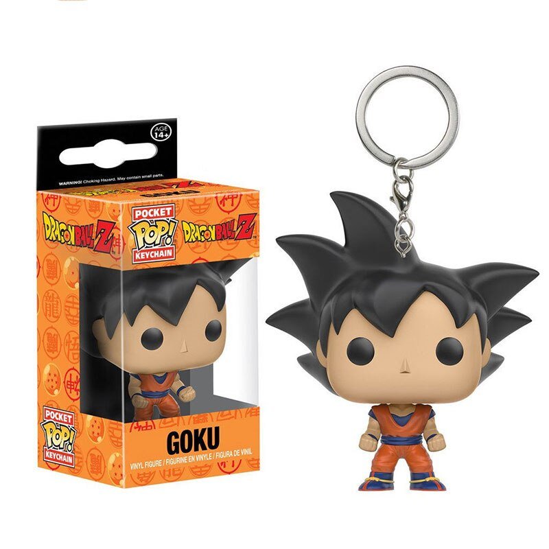 Dragon Ball Z Goku Funko Pocket POP Keychain Action Figure Vinyl Minifigure Toy