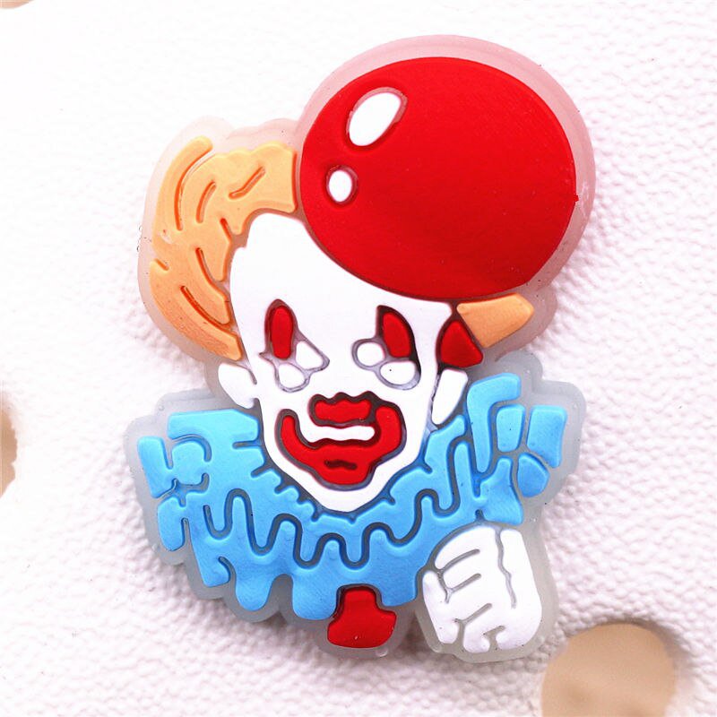 Glow in the Dark Pennywise Horror Halloween Custom Shoe Charm for Crocs Sneakers Laces Shoe Jewelry