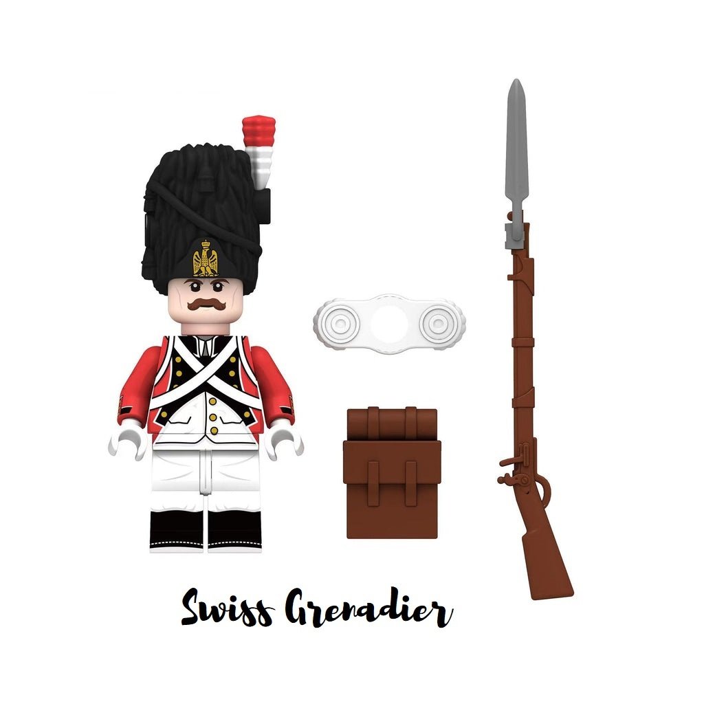Napoleonic Wars Swiss Grenadier Custom Minifigure Block Figure Lego ...