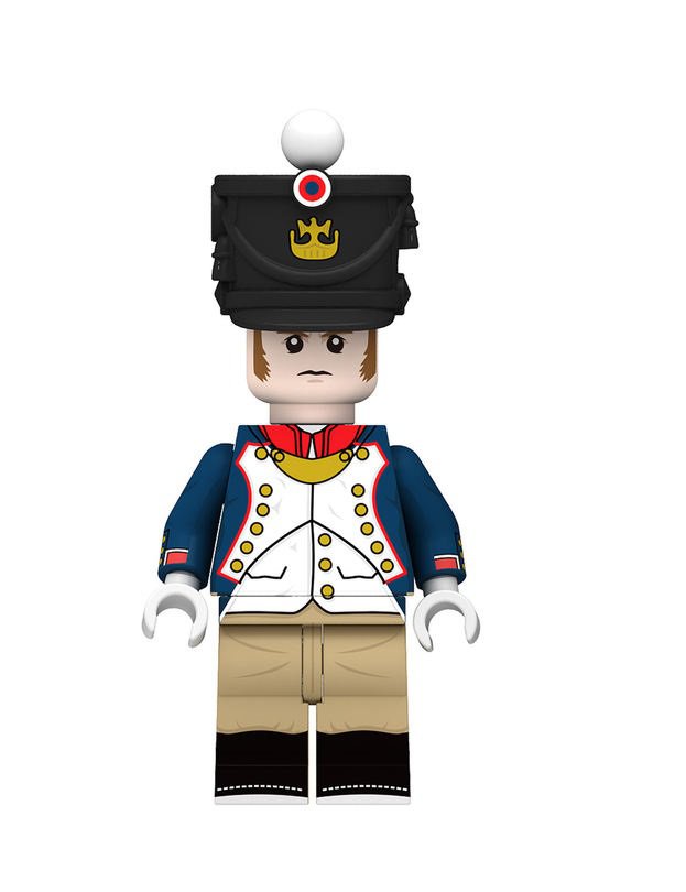 Napoleonic Wars French Infantry Officer Custom Minifigure Block Figure Lego Compatible N015 