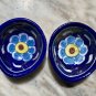 2 Pc Handmade Painted JAIPUR BLUE POTTERY Diya Dipak Deepak Diwali Laxmi Puja D1