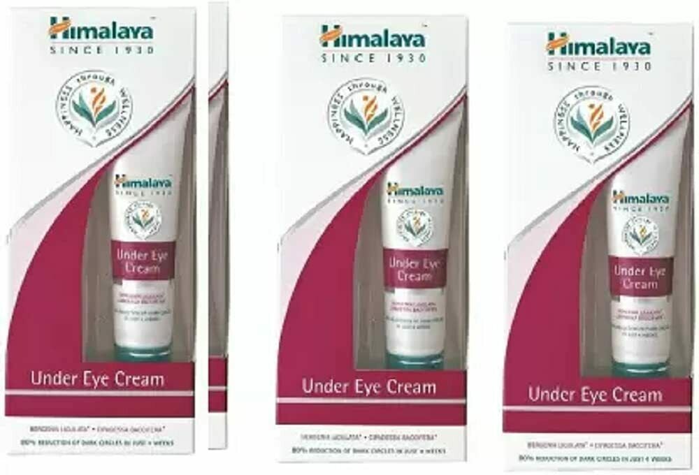 3 X Himalaya Herbals UNDER EYE CARE CREAM- 15ml reduce wrinkles blemishes F/S