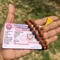 LAB CERTIFIED Natural 5 Mukhi RUDRAKSHA Rudraksh Mala ROSARY 54+1 Prayer Beads