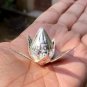 925 Sterling Silver Handmade Coconut with Ashoka Asoca Leaves, Shriphal, nariyal