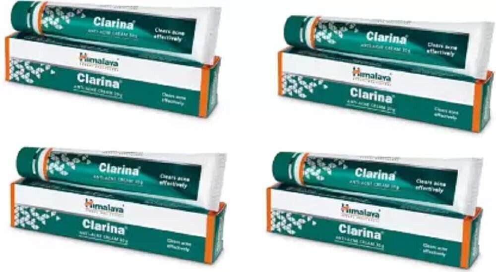 4 x Himalaya Herbals CLARINA ANTI ACNE FACE CREAM 30GM Removes Acne FREE SHIP