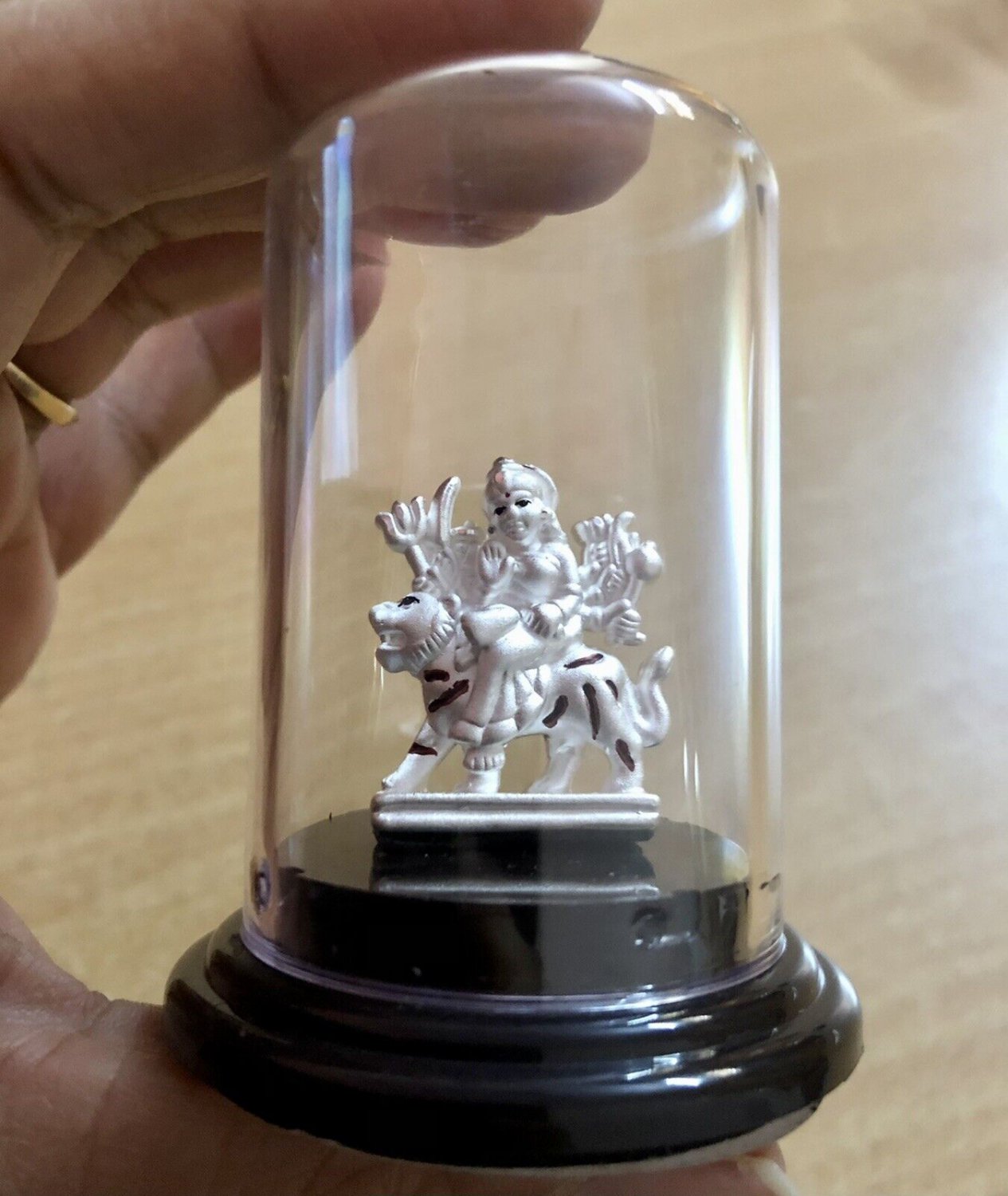 999 Pure Silver Maa Durga Devi Car Dashboard Idol, Car Accessory