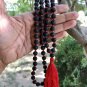 108+1 Lava Rock Healing Gem Stones Jaap Japa Mala, Chakra Balancing mala Red 8mm