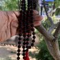 108+1 Lava Rock Healing Gem Stones Jaap Japa Mala, Chakra Balancing mala Red 8mm