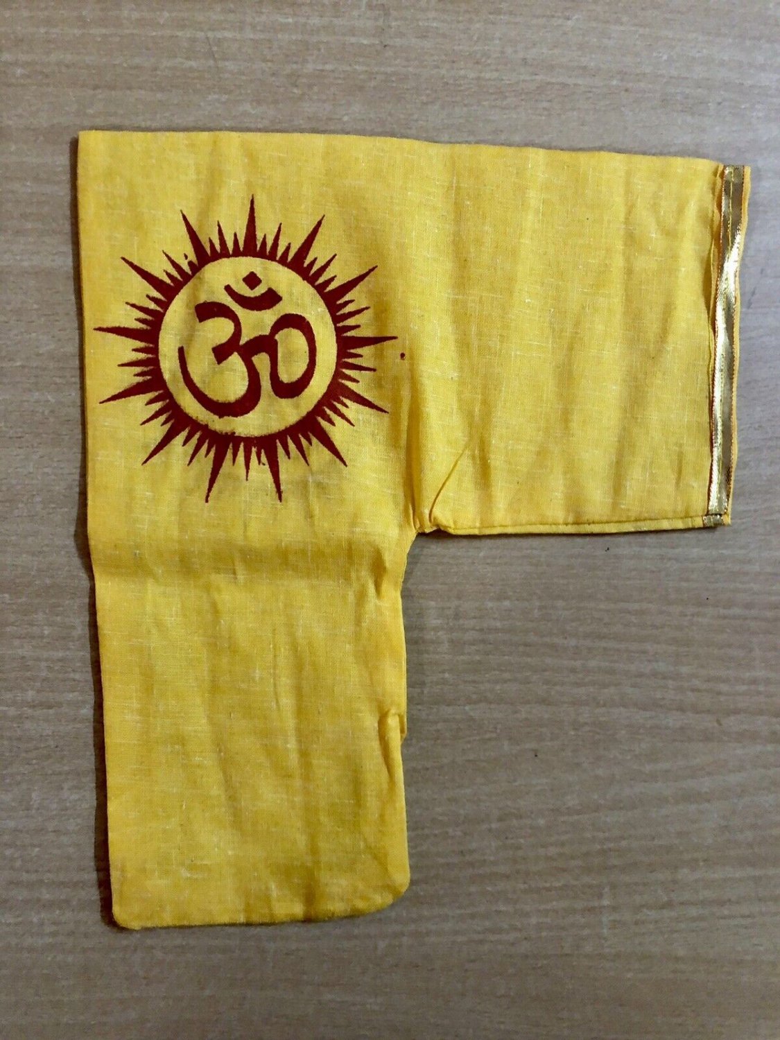 Traditional L Shape Gomukhi Gomukh Jaap Japa Prayer Bag- Rosary Prayer Beads Ylw