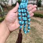 54+1 Beads 40" Created Turquoise Tumbles Jaap Rosary, Japa Mala Energized