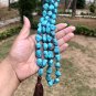 54+1 Beads 40" Created Turquoise Tumbles Jaap Rosary, Japa Mala Energized