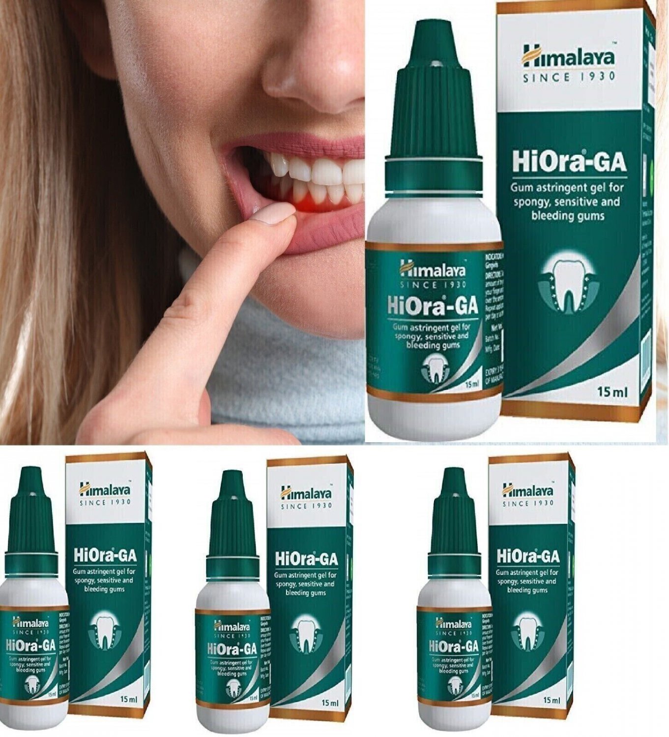 4 X Himalaya  HiOra-GA 15 ml  Controls gingivitis Toothache FREE SHIP