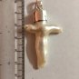 925 Sterling Silver and Pearl CROSS, High Polish, Handmade, 9.36 gram Free Ship