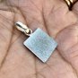 999 Pure Silver Hindu Religious Solid Silver Square Sheet Pendant 1 Pc