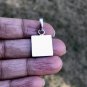 999 Pure Silver Hindu Religious Solid Silver Square Sheet Pendant 1 Pc