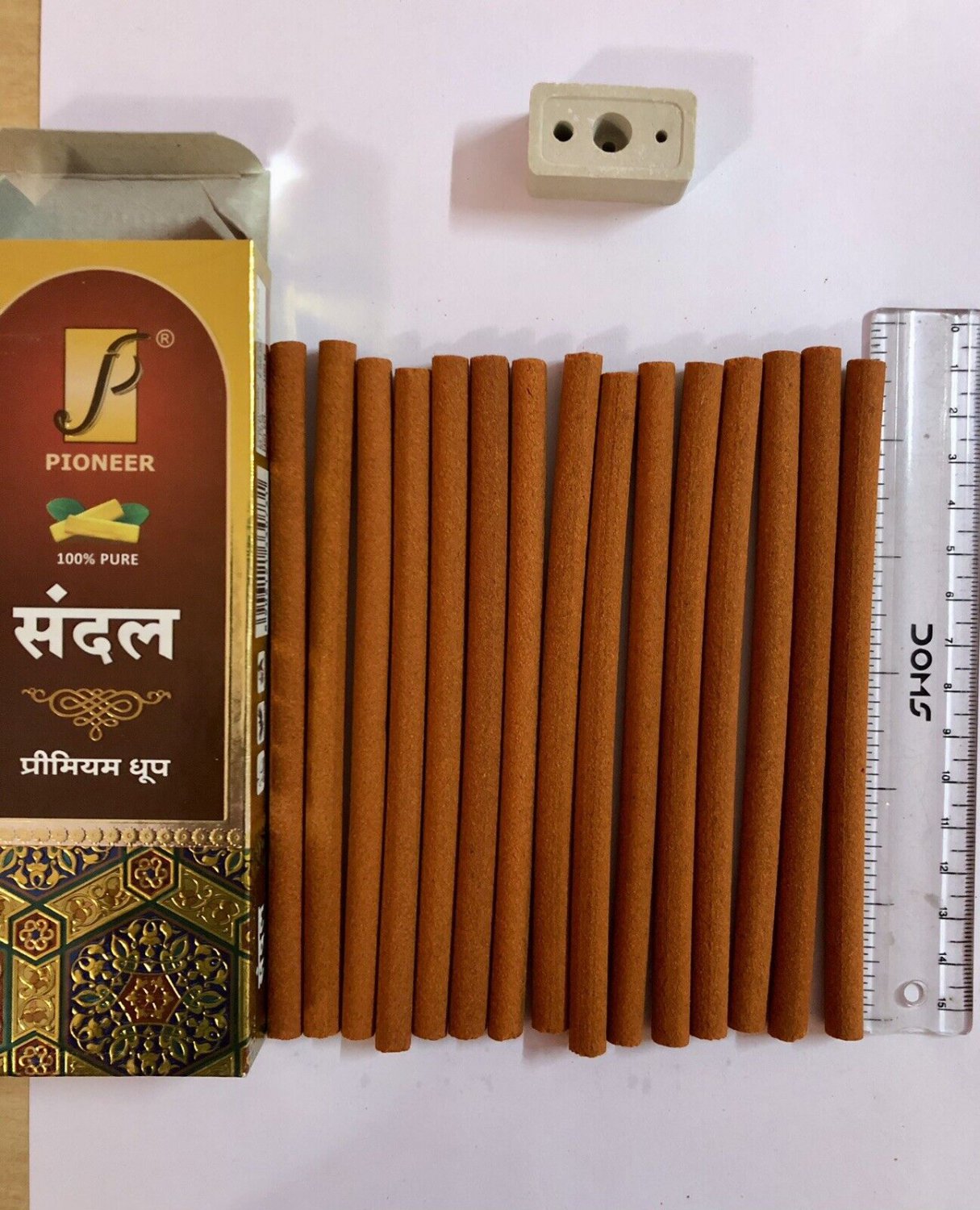 2 X PREMIUM SANDALWOOD CHANDAN DHOOP Sticks 100 gm 13-14 pc, 6 inch meditation