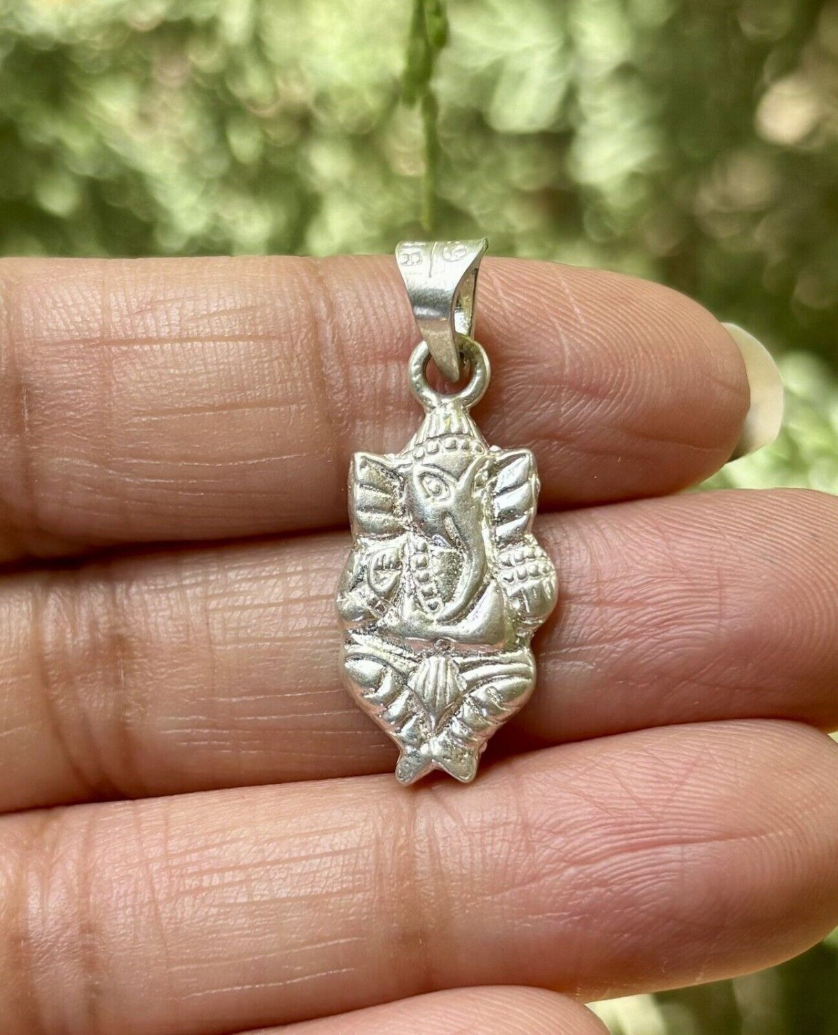 999 Silver Lord Ganesha, Ganesh jis Pendant, Wearing Temple, Puja, Hindu Locket