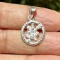 999 Silver Lord Hanumana Hanuman Pendant Evil Eye Protection Hindu Locket Circle