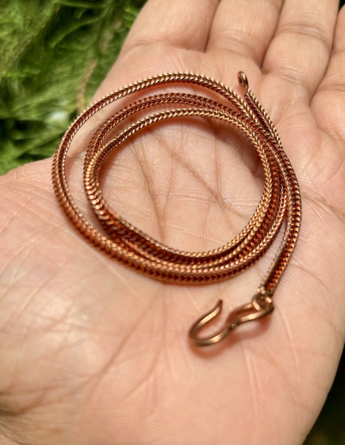 20 inch Pure Copper Wheat Chain Necklace, Healing Copper Jewelry, Spiritual