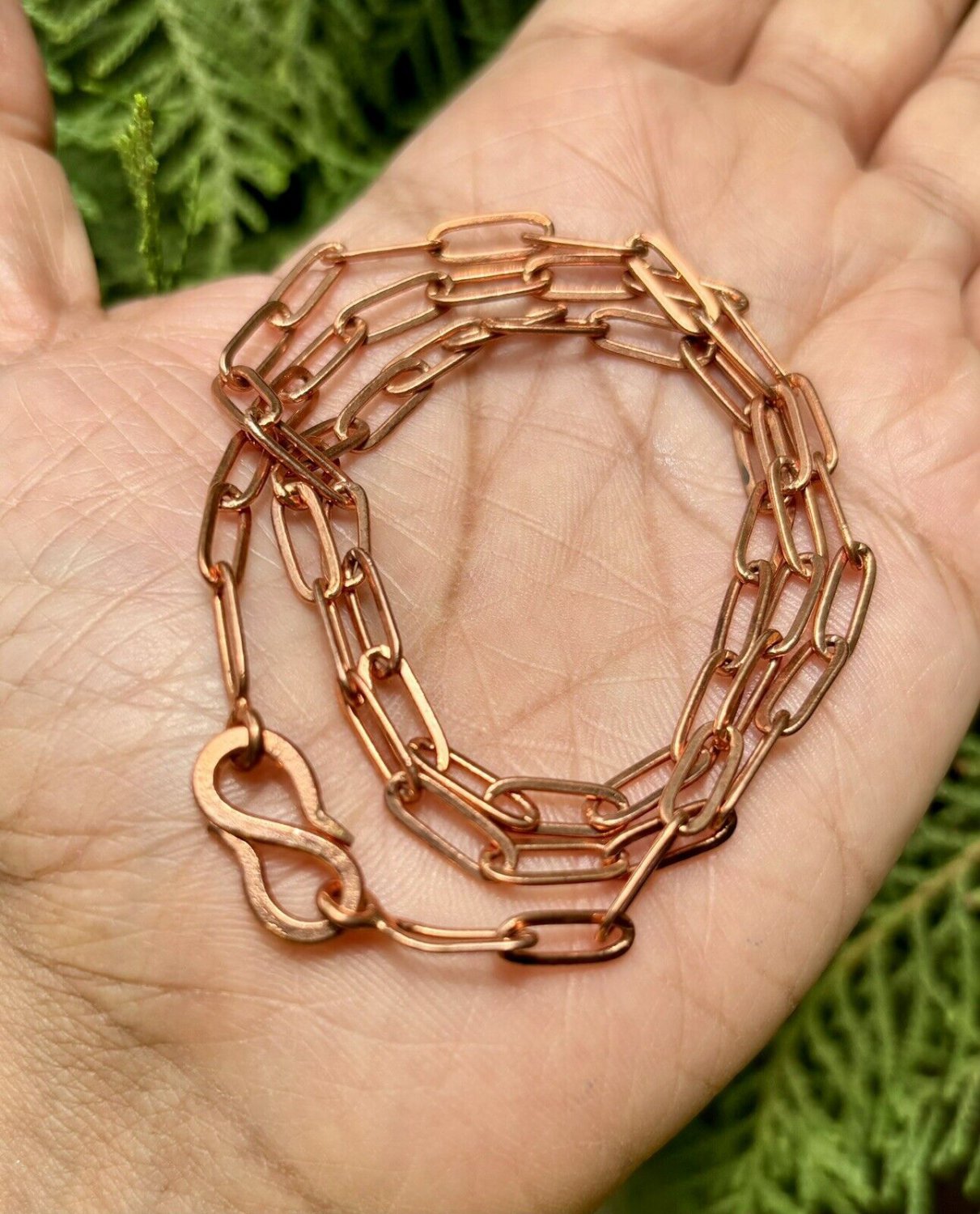 18 inch Pure Copper Cable Link Chain Necklace, Healing Copper Jewelry, Spiritual