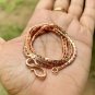 20 inch Pure Copper Flattened Wheat Box Chain Necklace, Healing Copper Jewelry