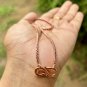 22 inch Pure Copper Square Popcorn Chain Necklace, Healing Copper Jewelry