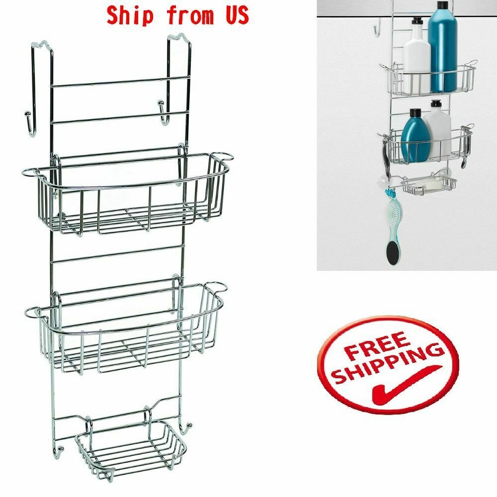 Home Shower Caddy Storage Stainless Steel Hanging Shelf Bathroom Organizer Rack