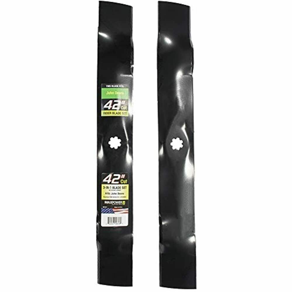 2 Blade Set For 42" John Deere D110 LA115 D125 Z235 L100 Series GX22151 GY20850