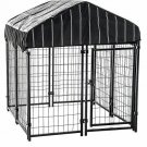 Dog Crates And Kennels Outdoor Pet Backyard Shelter House Steel Cage Cover Shade