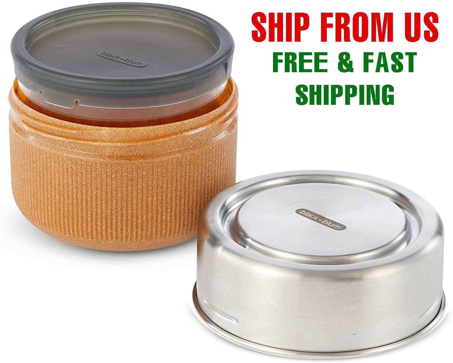 Black+Blum Leakproof Meal Prep Lunch Box Food Container Almond 600 ml/ 20 fl oz