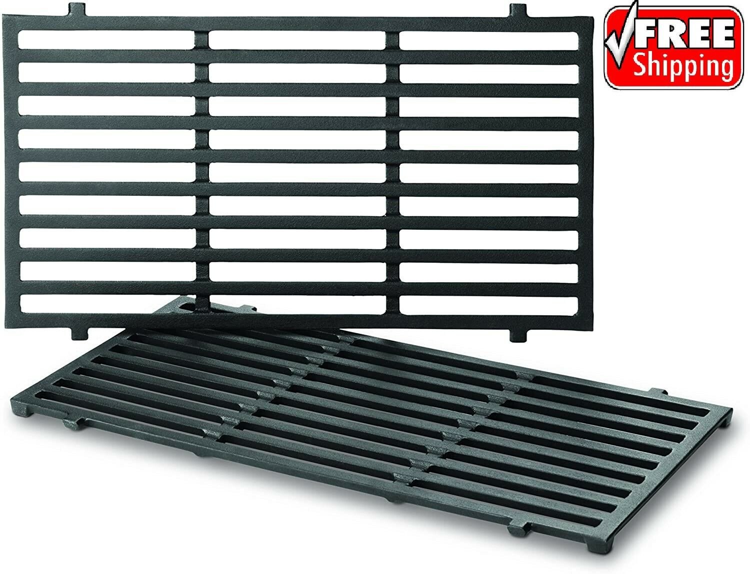2Pk Replacement BBQ Cast Iron Cooking Grid Grates for Weber Spirit 210 220 7637