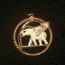 Winard 12K GF Pre ban Ivory carved elephant Pendant
