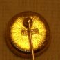 Trifari Gold-tone Stick/hat Pin purple violets transfer