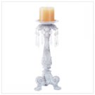 Distressed White Candleholder