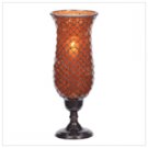 Tall Amber Mosaic Candleholder
