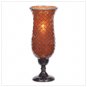 Tall Amber Mosaic Candleholder