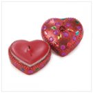 Beaded Heart Candle