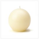 6 pk. Ivory Unscented Ball Candles