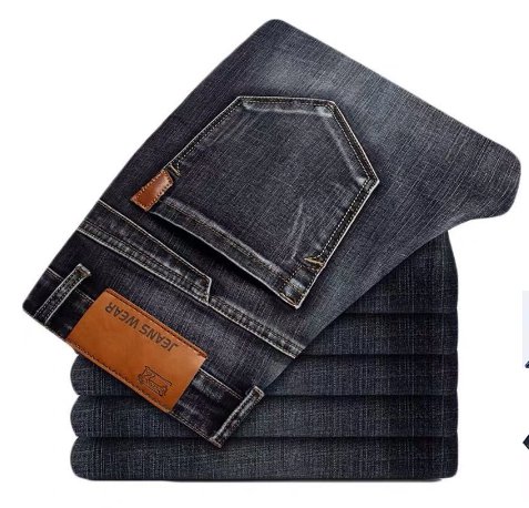 Straight elastic men's jeans, regular elastic men's jeans, large size 28 to 40, spring and fall 2021