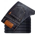 Straight elastic men's jeans, regular elastic men's jeans, large size 28 to 40, spring and fall 2021