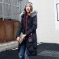 Woman Down Jackets Winter Coats Long Slim Solid Jackets Women Parkas Zip Fur Collar Women Clothes
