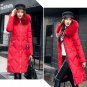 Woman Down Jackets Winter Coats Long Slim Solid Jackets Women Parkas Zip Fur Collar Women Clothes
