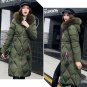 Woman Down Jackets Winter Coats Long Slim Solid Jackets Women Parkas Zip Fur Collar Women Clothes