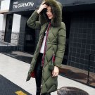 Woman Down Jackets Winter Coats Long Slim Solid Jackets Women Parkas Zip Fur Collar Women Clothes