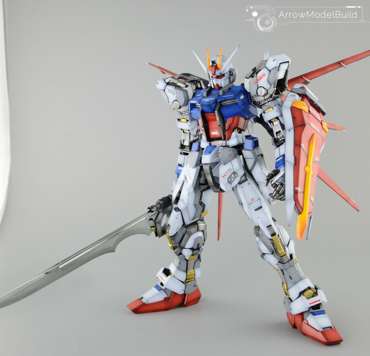 ArrowModelBuild Aile Strike&Sky Grasper Gundam Built & Painted PG 1/60 Model Kit