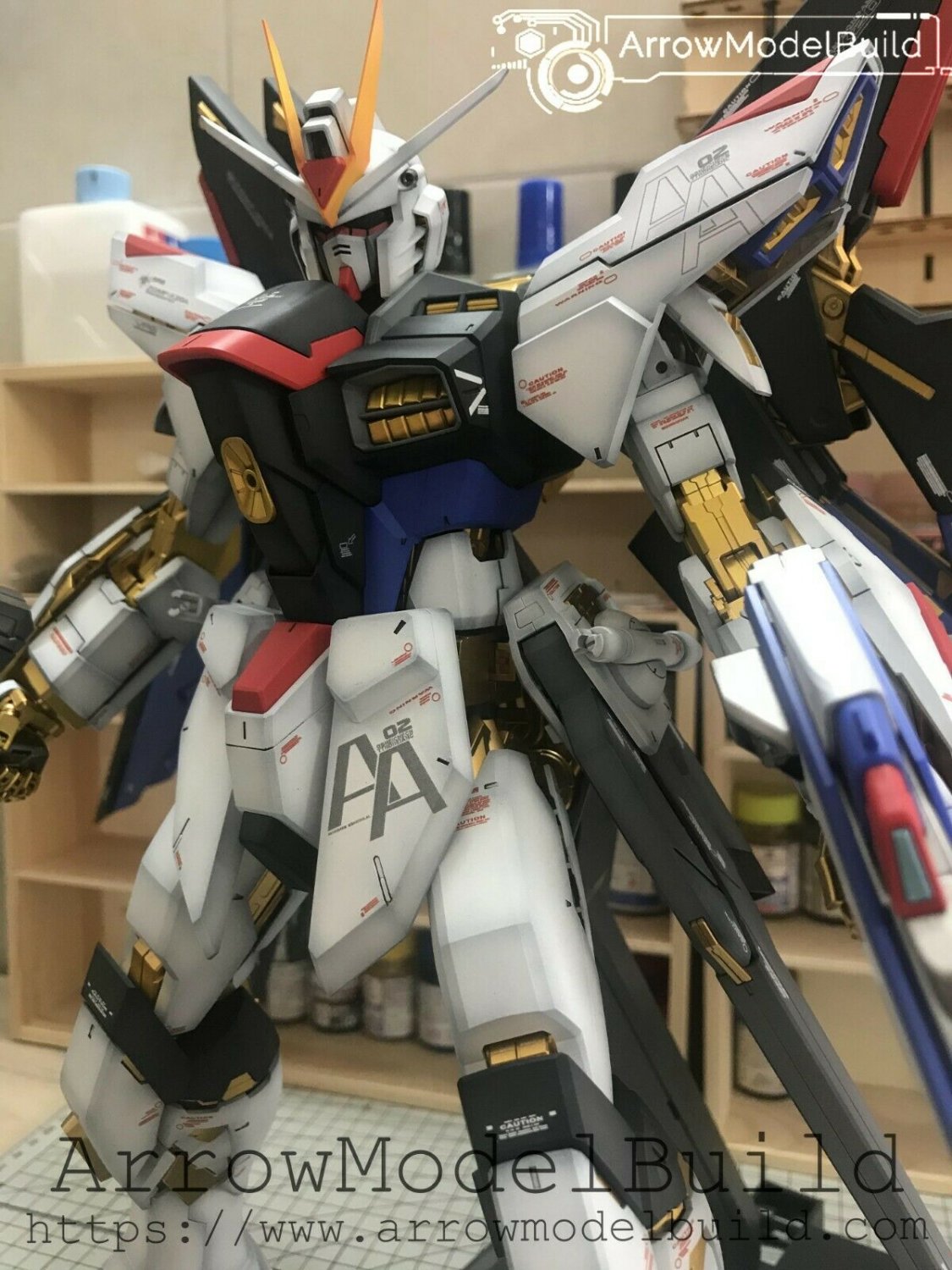 ArrowModelBuild Strike Freedom (Heavy Shaping) Built & Painted PG 1/60 Model Kit